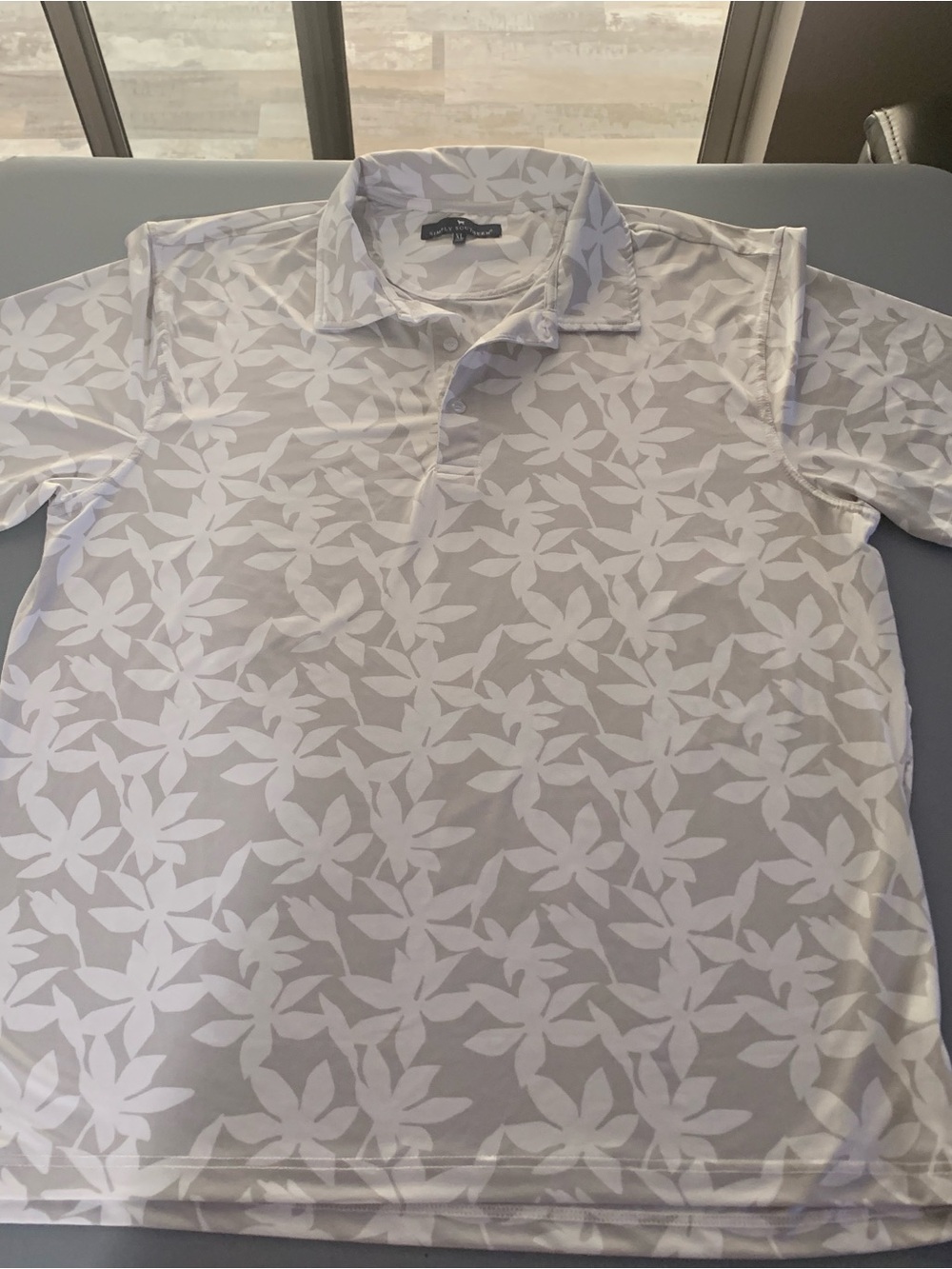 Simply Southern White Floral Print Polo